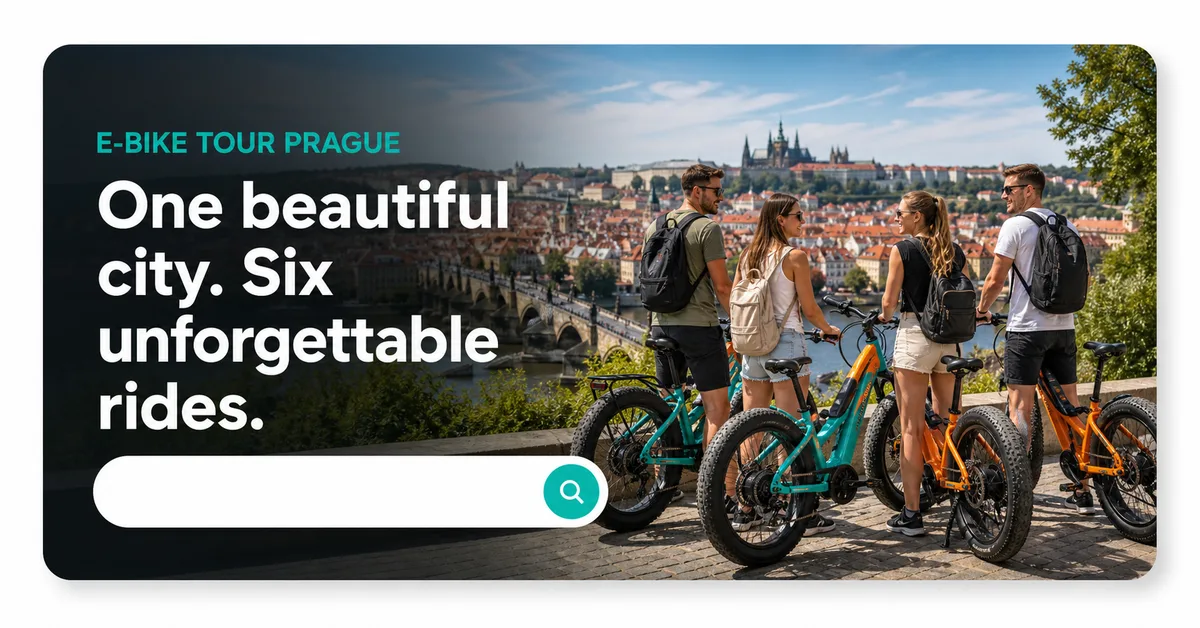 Náhled webu E-Bike Tour Prague — Cestovní ruch