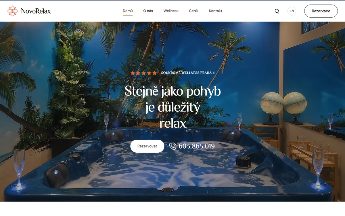 Náhled webu NovoRelax — Wellness